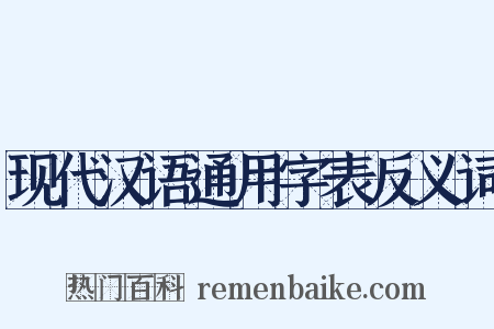 现代汉语通用字表反义词是什么意思的图片